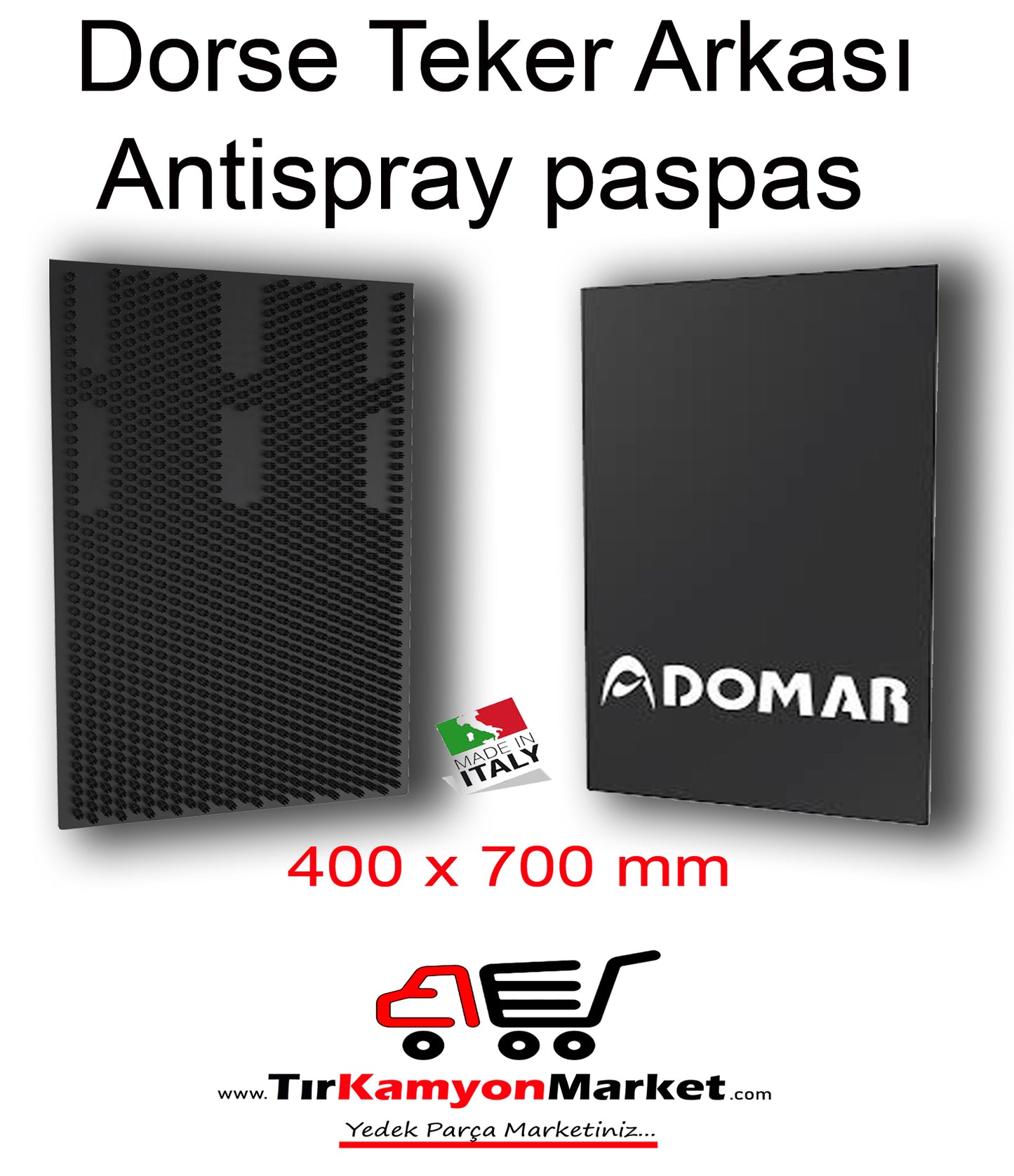 Antispray Paspas Paçalık 400x700 Dorse Teker Arkası DOMAR