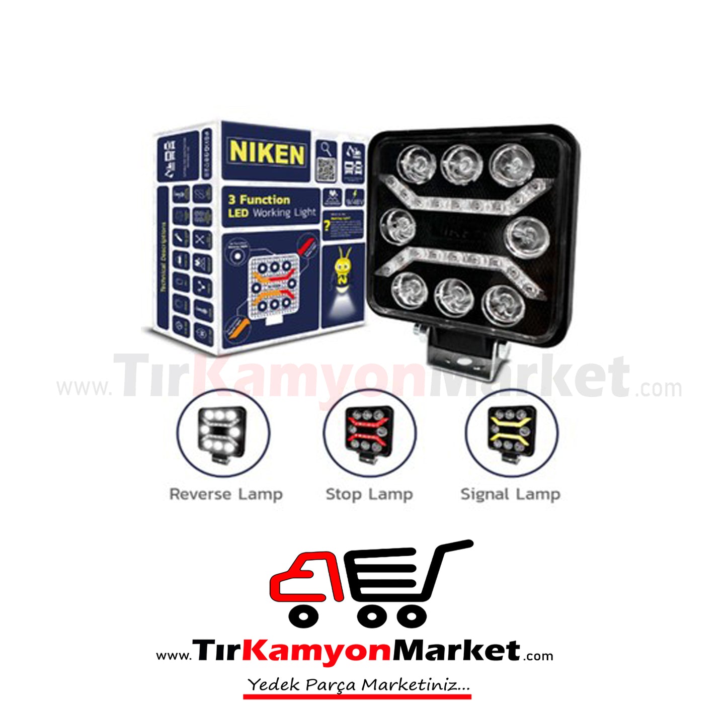 Niken led 3 fonksiyonlu lamba 24v