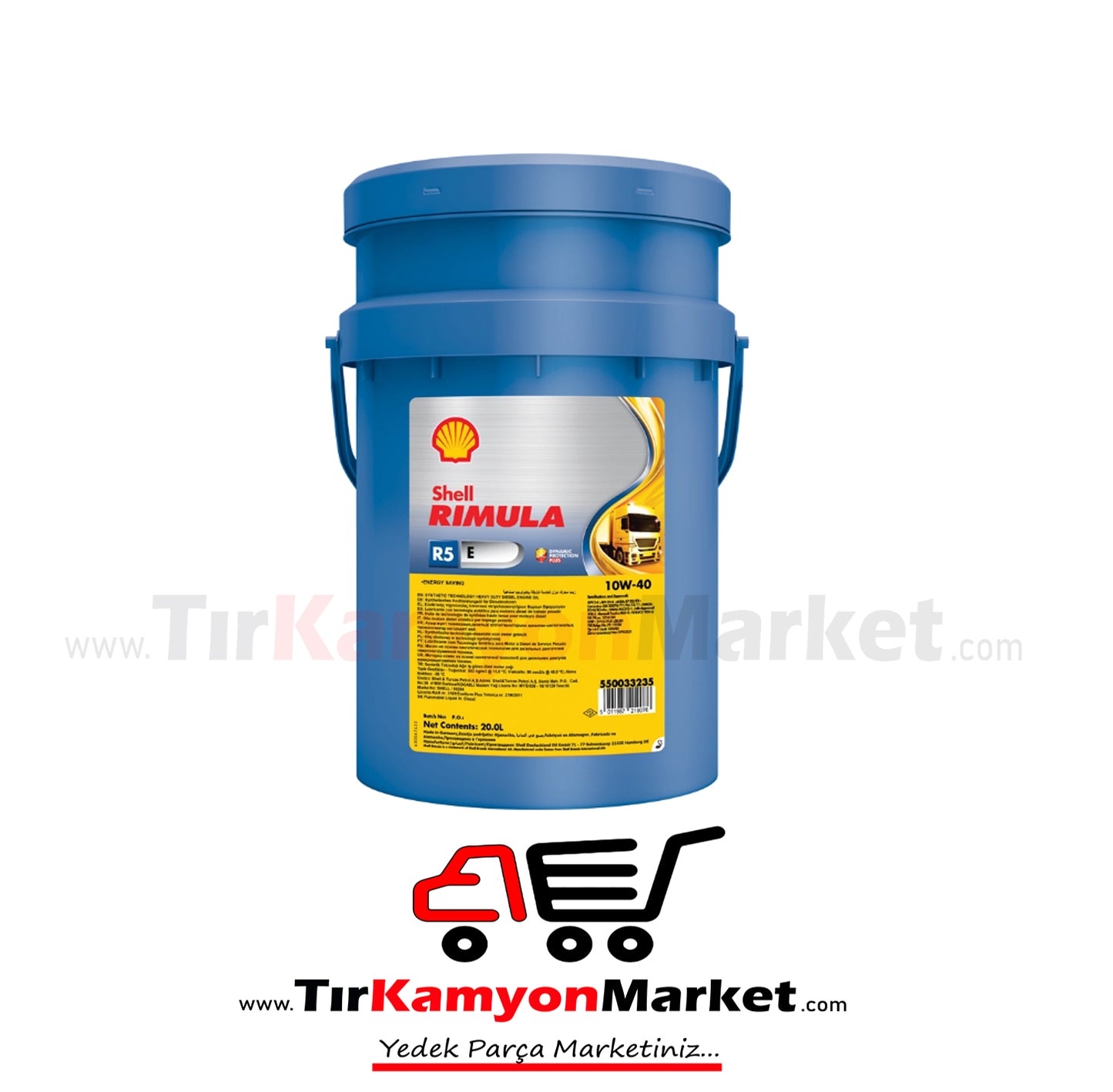 Shell Rimula R5 E 10W-40 - 20 Litre Motor Yağı