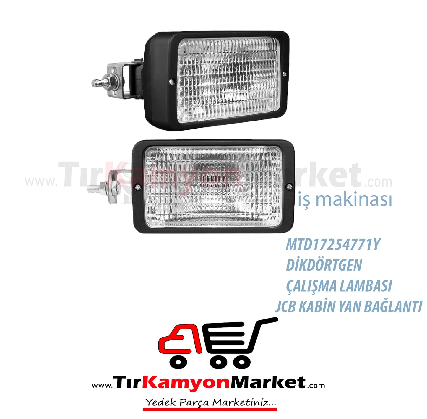 MAT172547710Y DİKDÖRTGEN ÇALIŞMA LAMBASI JCB KABİN LAMBASI