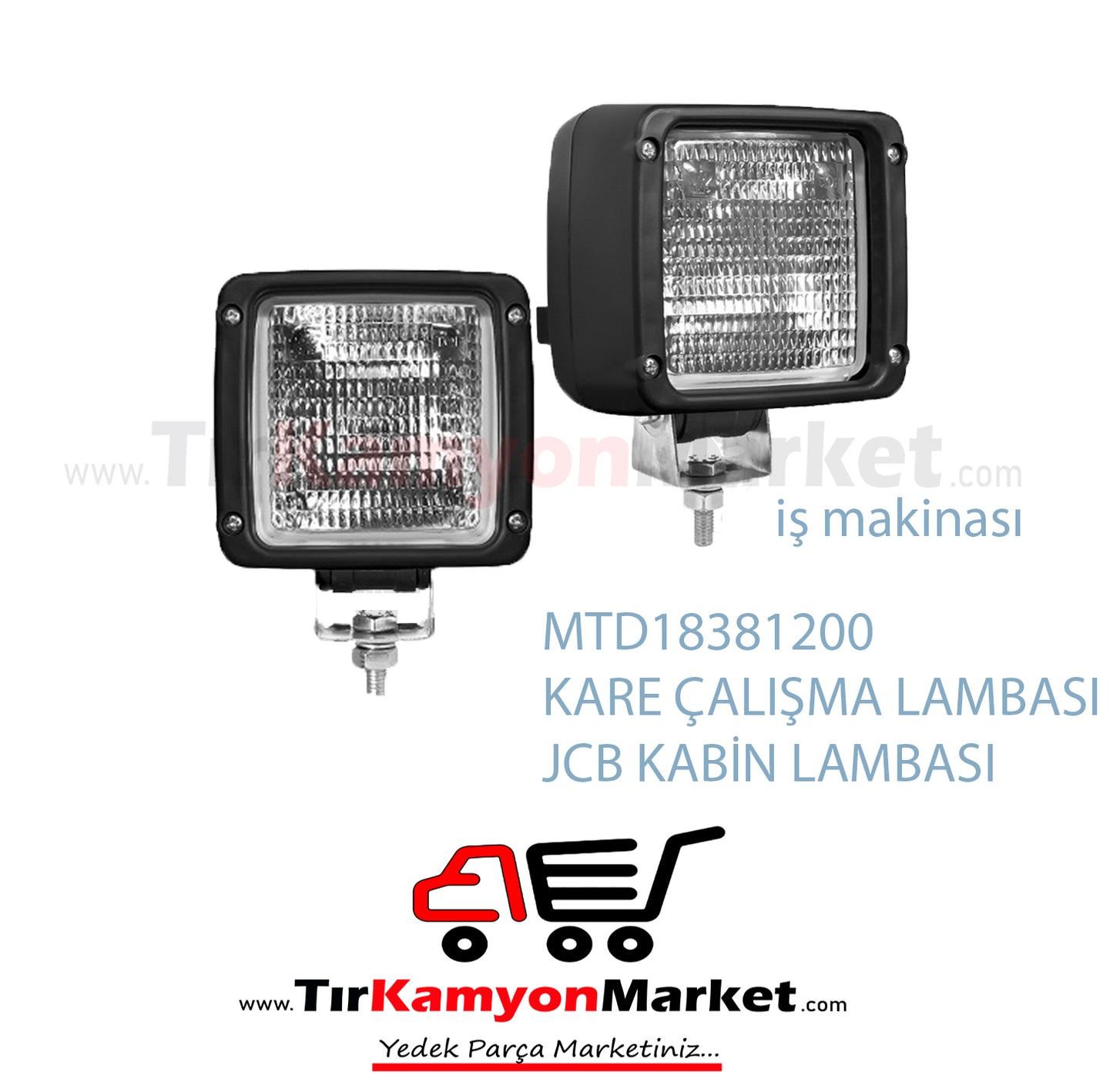MAT18381200 KARE ÇALIŞMA LAMBASI - JCB KABİN LAMBASI