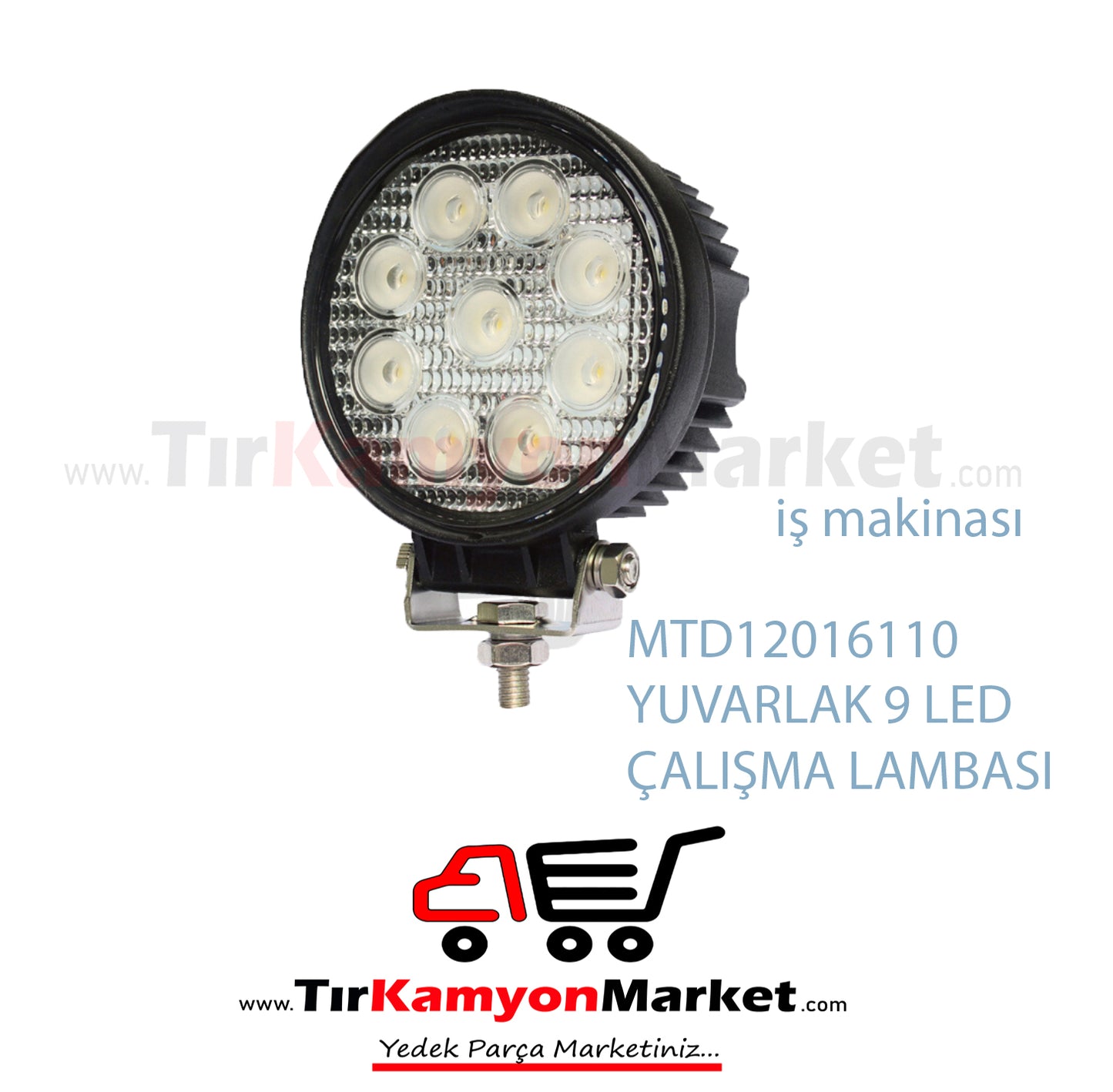 MAT12016110 YUVARLAK 9 LED ÇALIŞMA LAMBASI