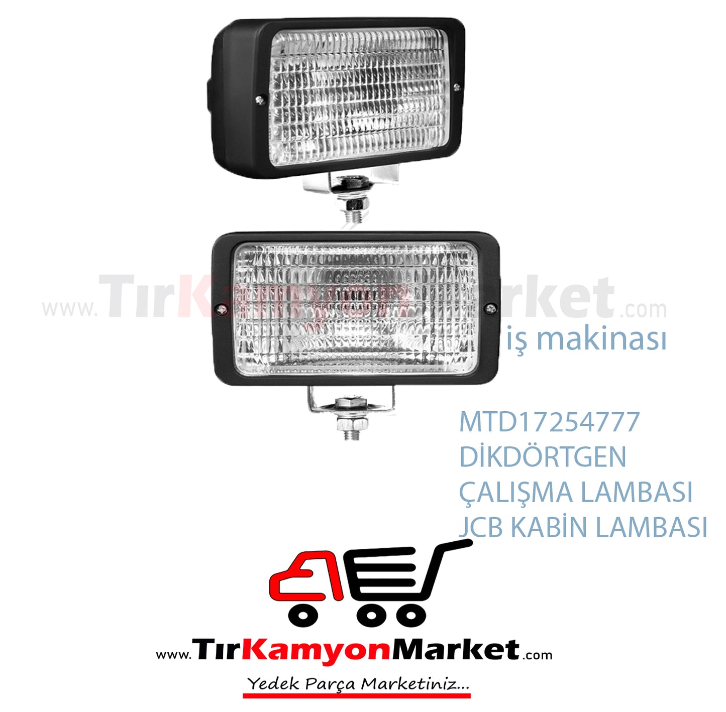 MAT172547770 DİKDÖRTGEN ÇALIŞMA LAMBASI JCB KABİN LAMBASI