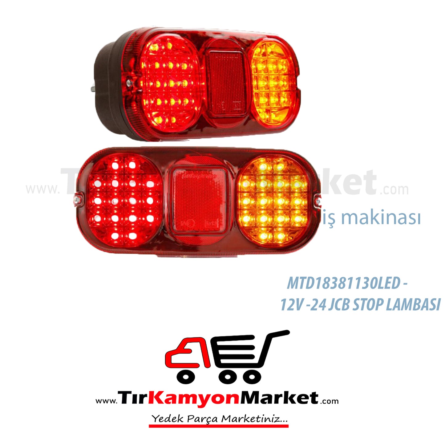 MAT18381130 LED JCB İŞ MAKİNASI STOP LAMBASI